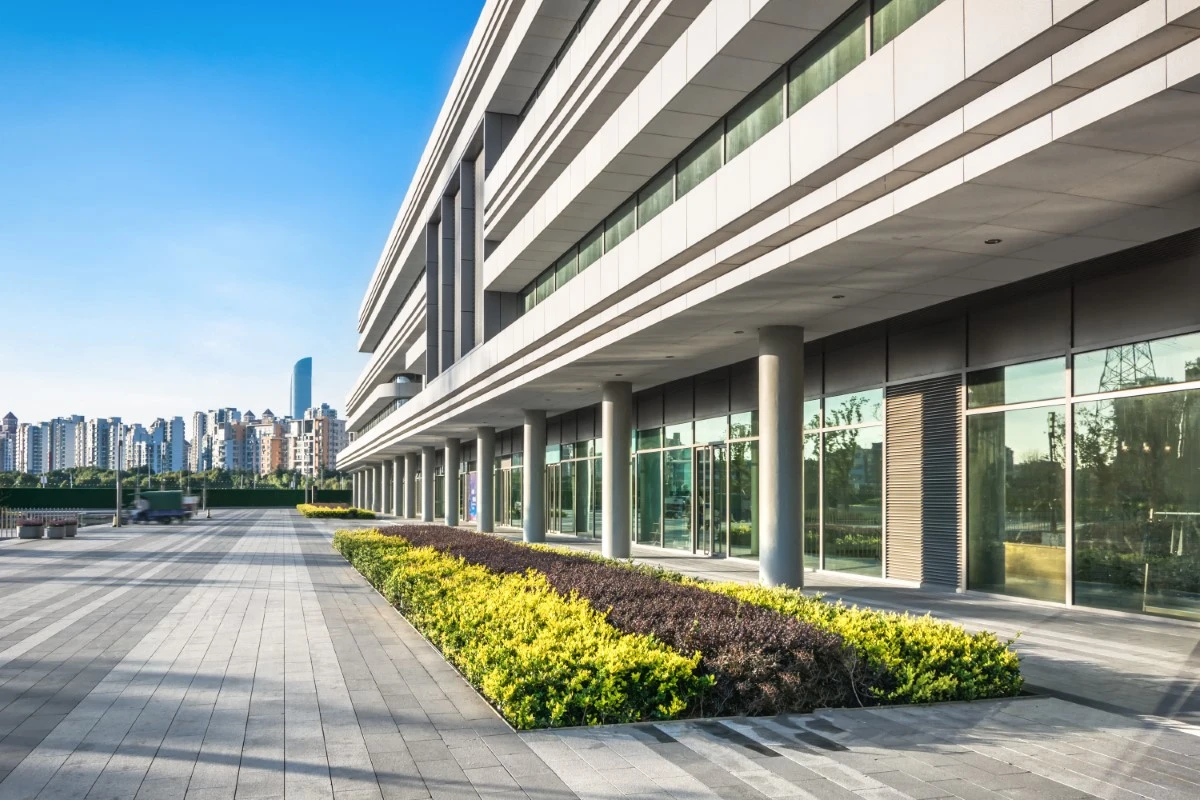 schoolyard public school with basketball court